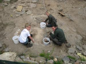 Work in Trench 3, Bamburgh Castle